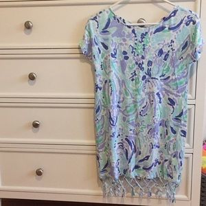 Lily Pulitzer Beachcomber Dress Lilac Nice ink